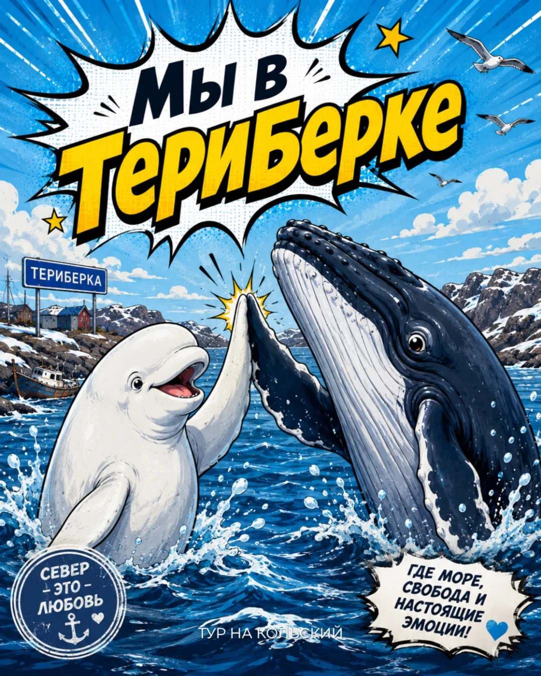 Белухи и киты в Териберке — северное комбо, о котором мечтают все 🐋🤍

Друзья, у нас для вас отличн