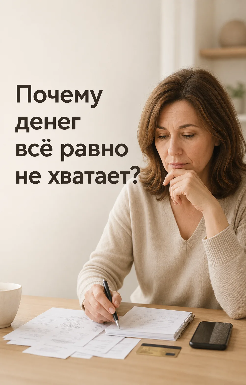 Почему денег всё равно не хватает, даже когда доход растёт?

Я много работала, экономила, закрывала 