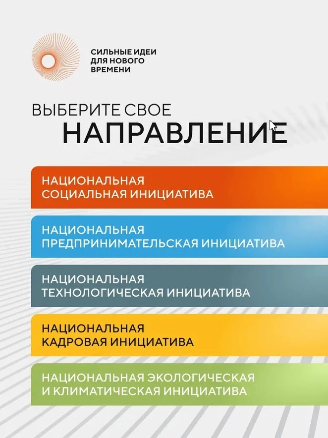 Открыт прием заявок на форум «Сильные идеи для нового времени»
Есть готовый проект? А может, перспек