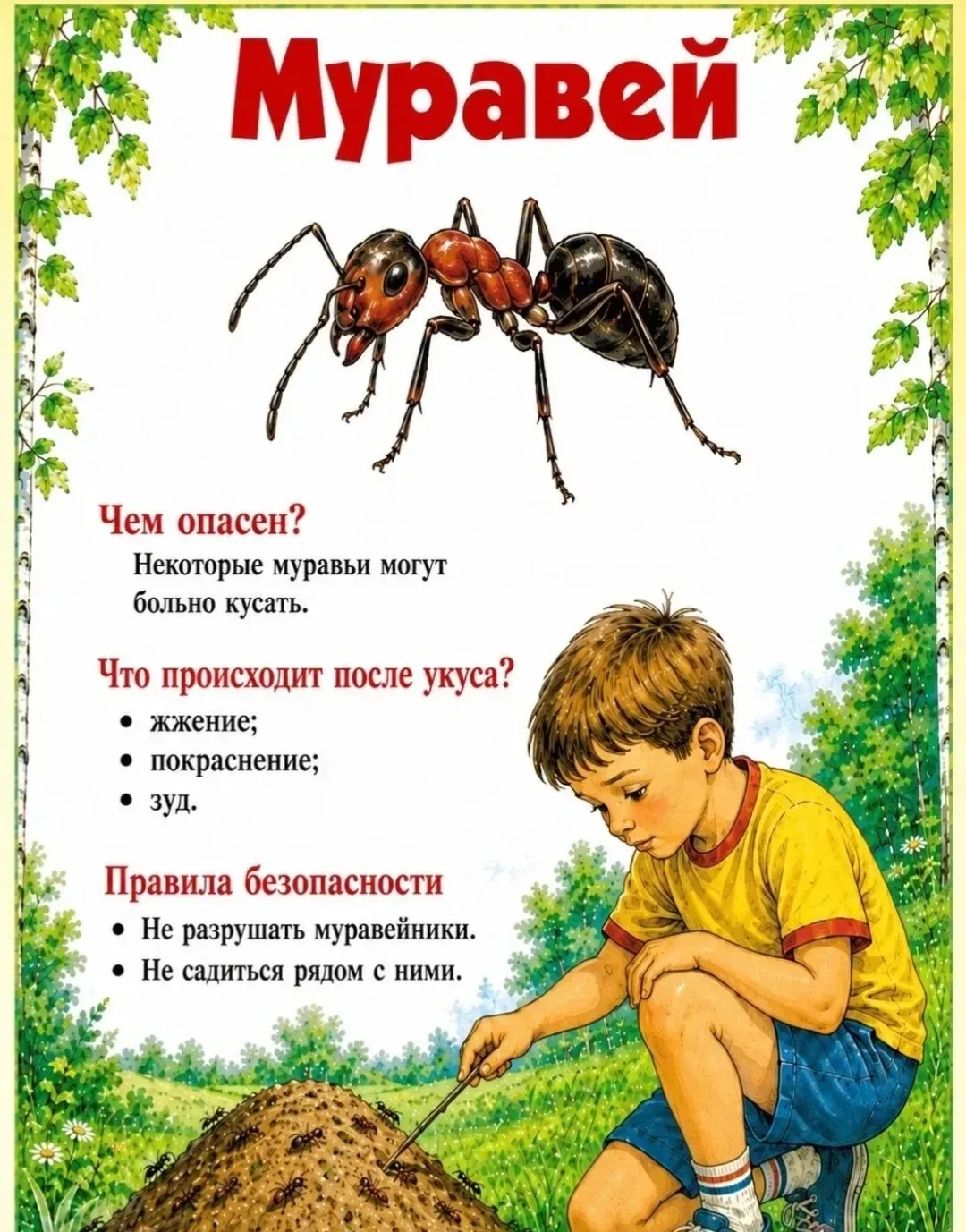 Будьте осторожны с укусами насекомых.