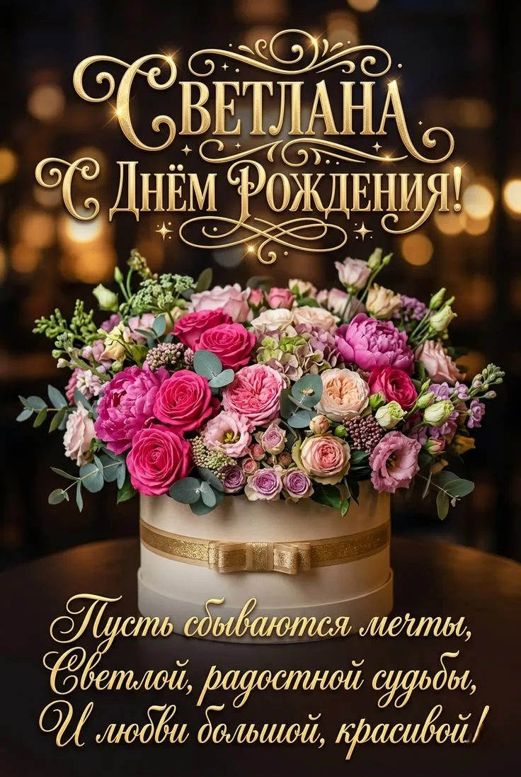 Дорогая Светлана! От всего сердца поздравляю тебя с 46‑летием! Спасибо, что ты есть в нашей семье — 