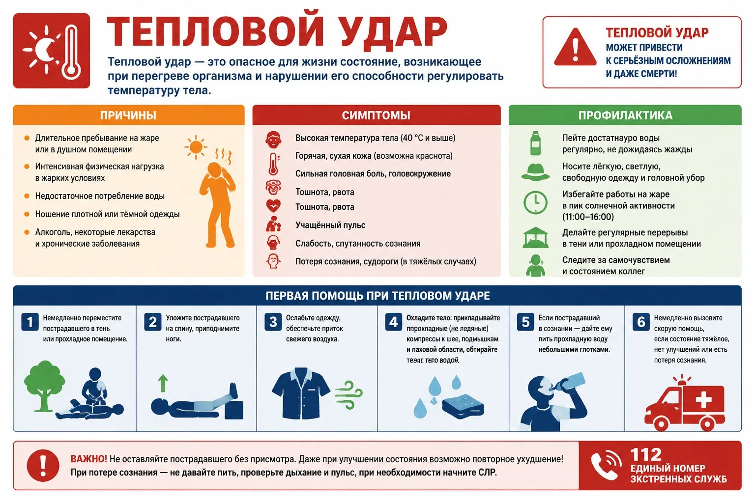 🌡️ Тепловой удар vs Солнечный удар: в чем разница и почему это опасно?

Лето в разгаре, и мы часто 