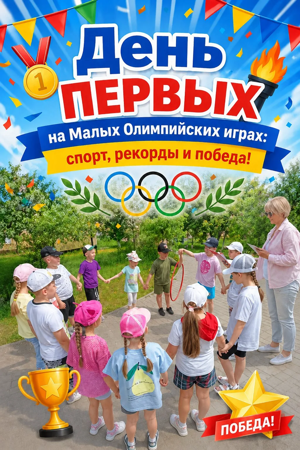 🏆 «День Первых» на Малых Олимпийских играх: спорт, рекорды и победа! 🥇

8 июня в нашем летнем оздо