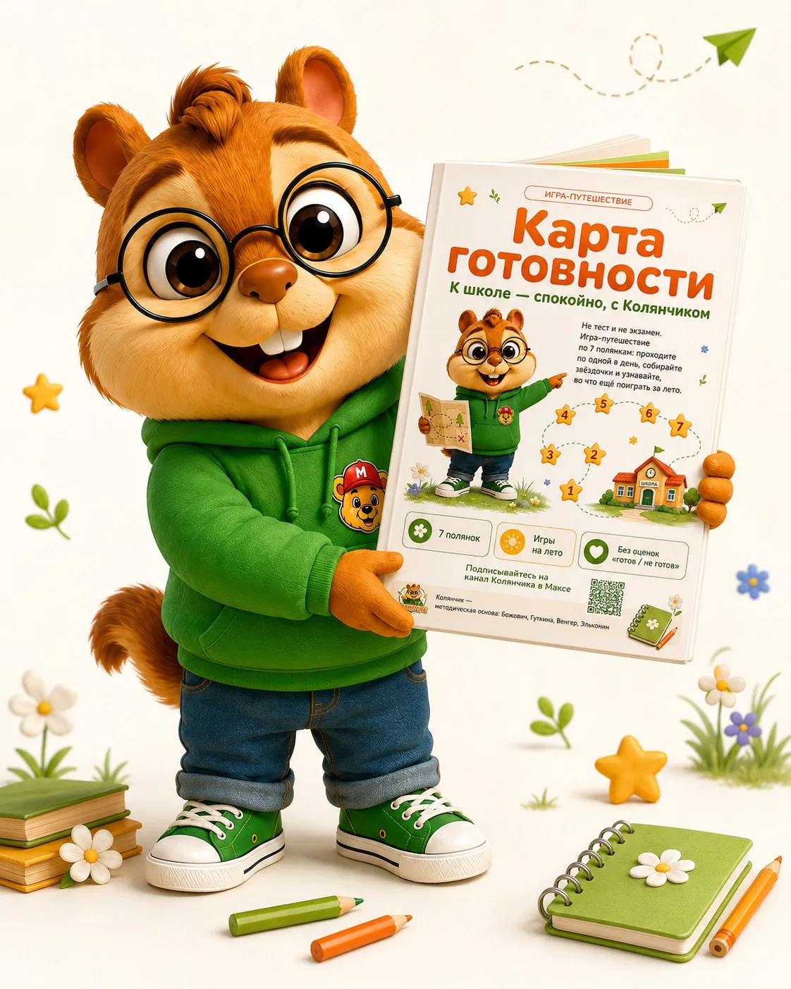 Карта готовности к школе — уже здесь!

Не тест, не экзамен. Игра-путешествие: 7 полянок, по одной в 