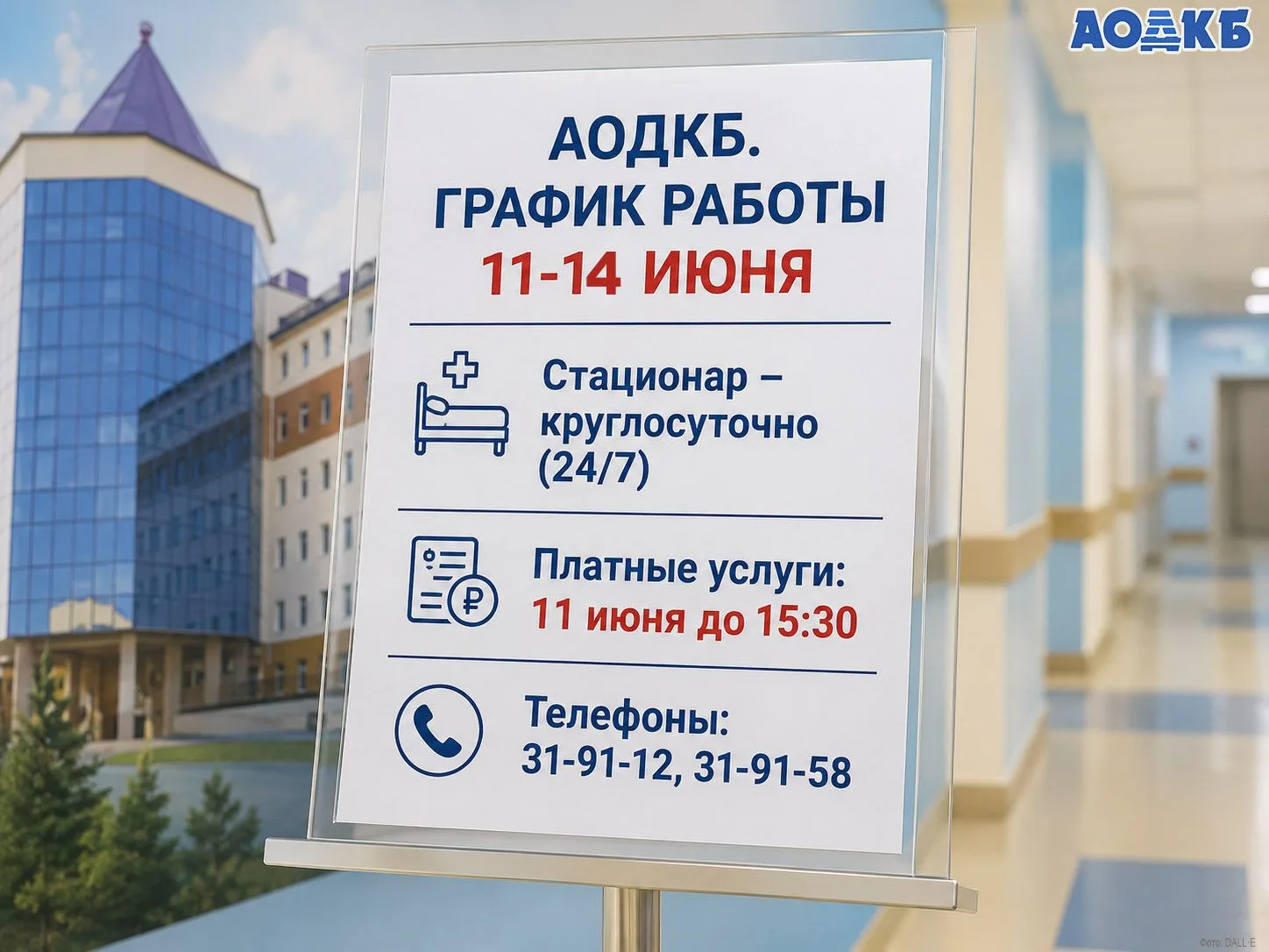 📢 ГРАФИК РАБОТЫ АОДКБ С 11 ПО 14 ИЮНЯ
Уважаемые пациенты и родители! Обратите внимание, как будет р