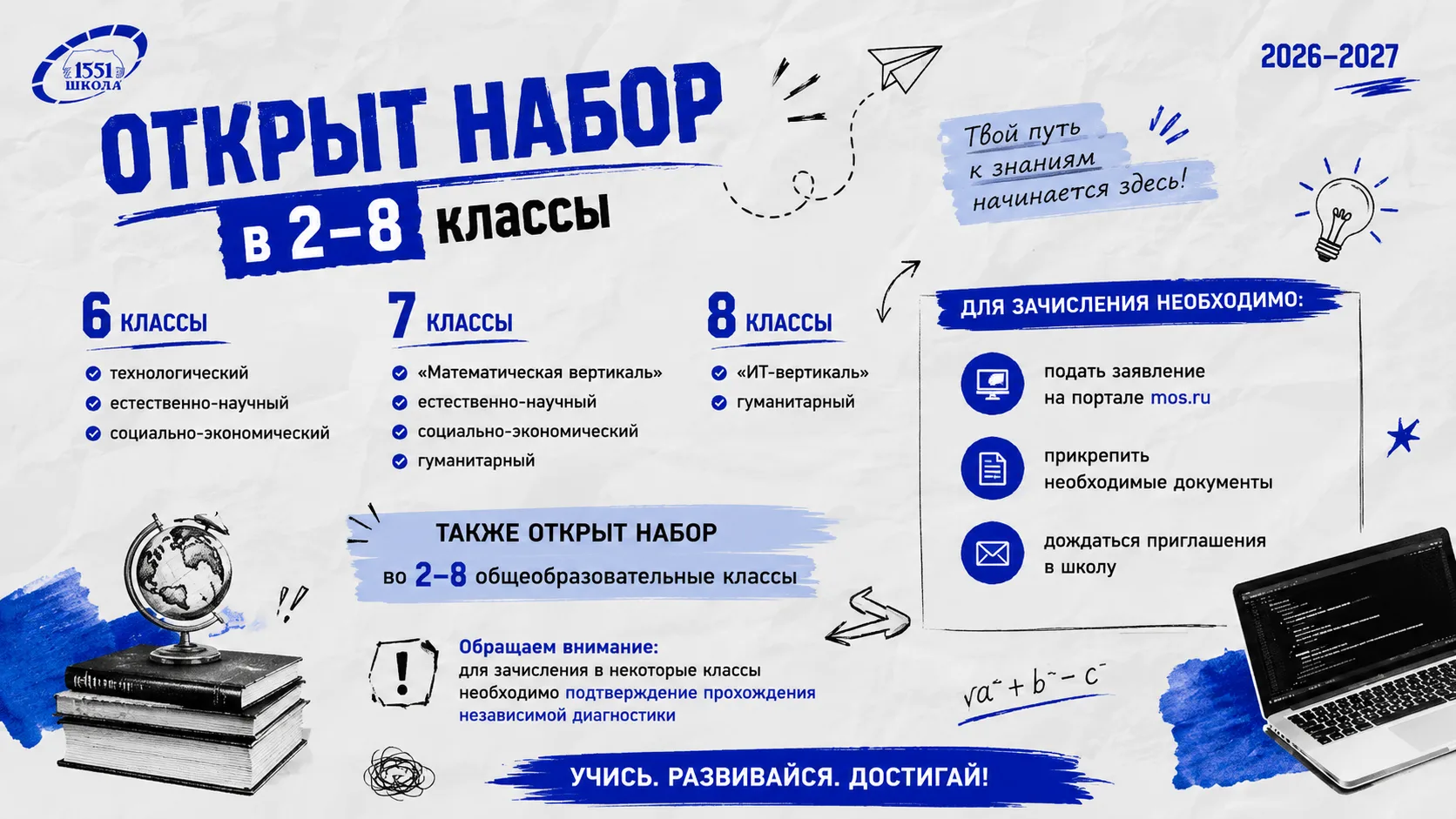 📚 Открыт набор на 2026–2027 учебный год!

Наша школа приглашает учащихся присоединиться к профильны