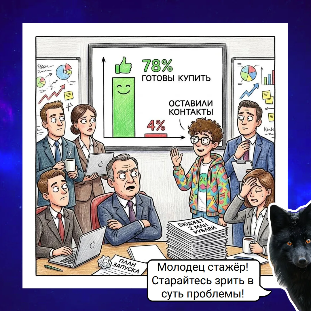 Кейс: «Вопрос, который остановил провальный запуск»

🤔 Маркетинговая команда готовила запуск ново