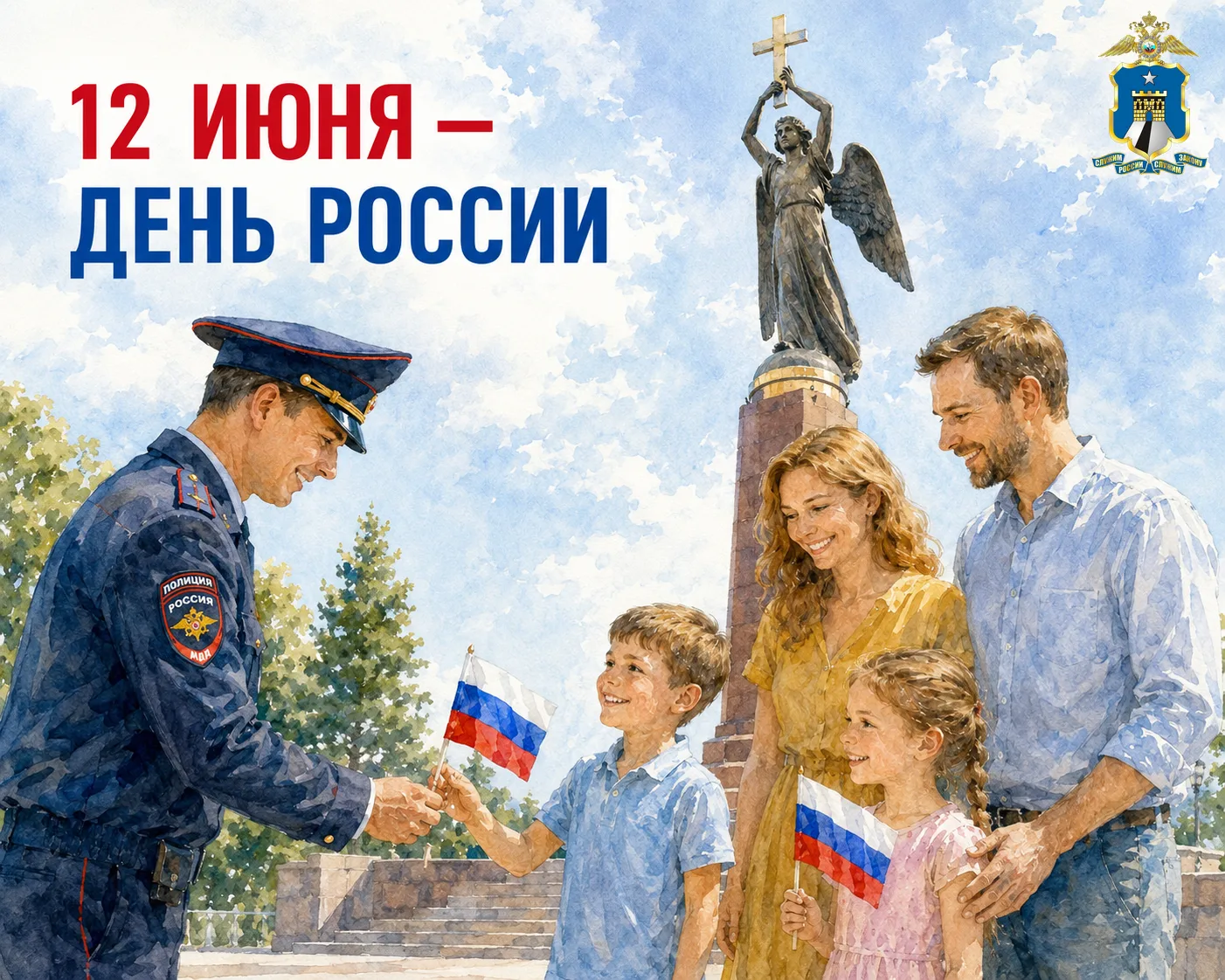 🇷🇺Полиция Ставрополья поздравляет жителей и гостей края с главным государственным праздником – Дне