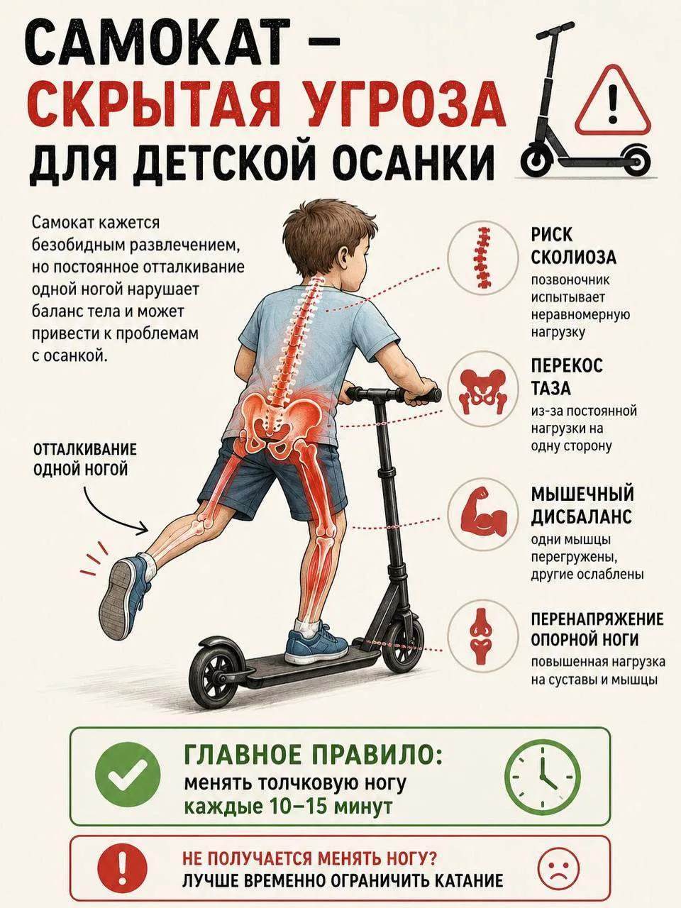 Если кто не задумывался про искривление от пользования самокатами стоит прочитать. Хотя... если так 