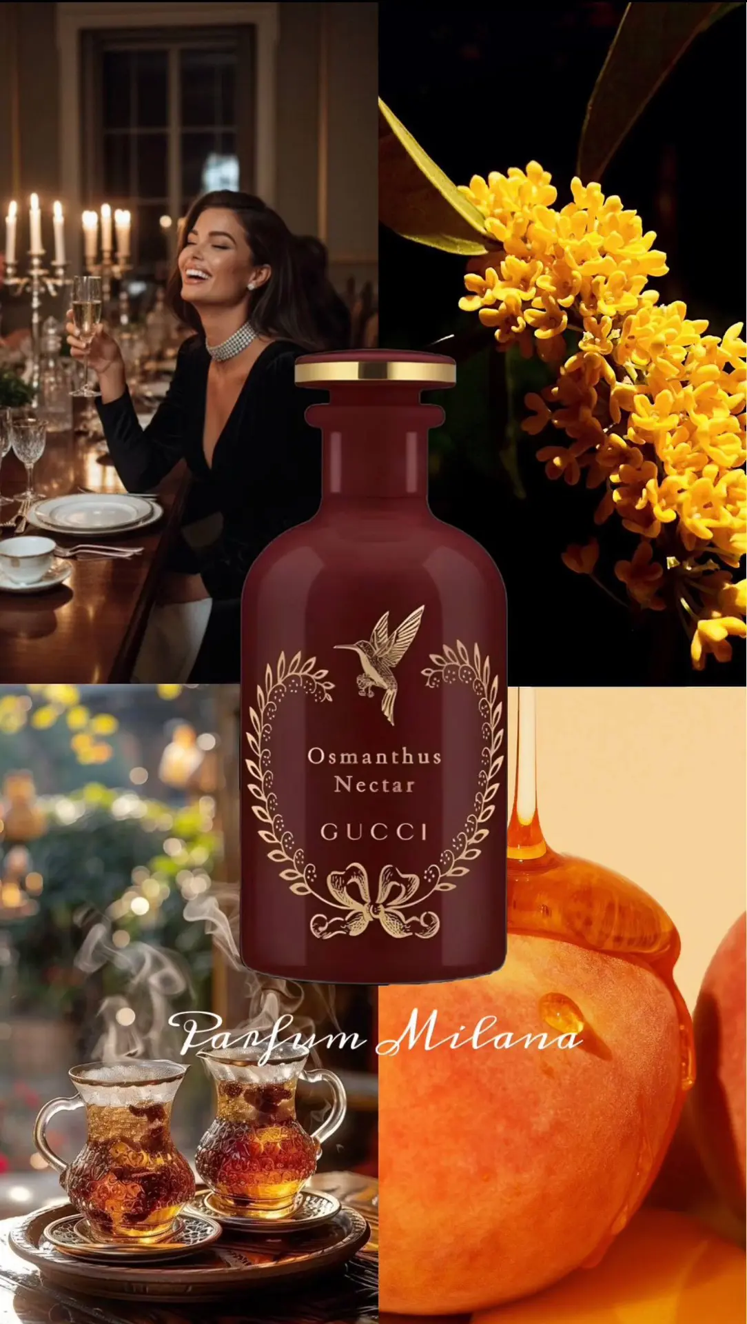 🍑🌼 Gucci Osmanthus Nectar

Словно лучи тёплого солнца, скользящие по лепесткам османтуса.

Сочный 