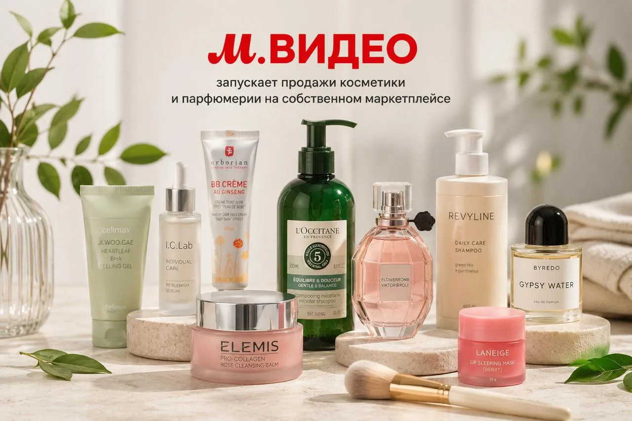 М.Видео запускает продажи косметики и парфюмерии на собственном маркетплейсе

🟥 Продолжаем расширят