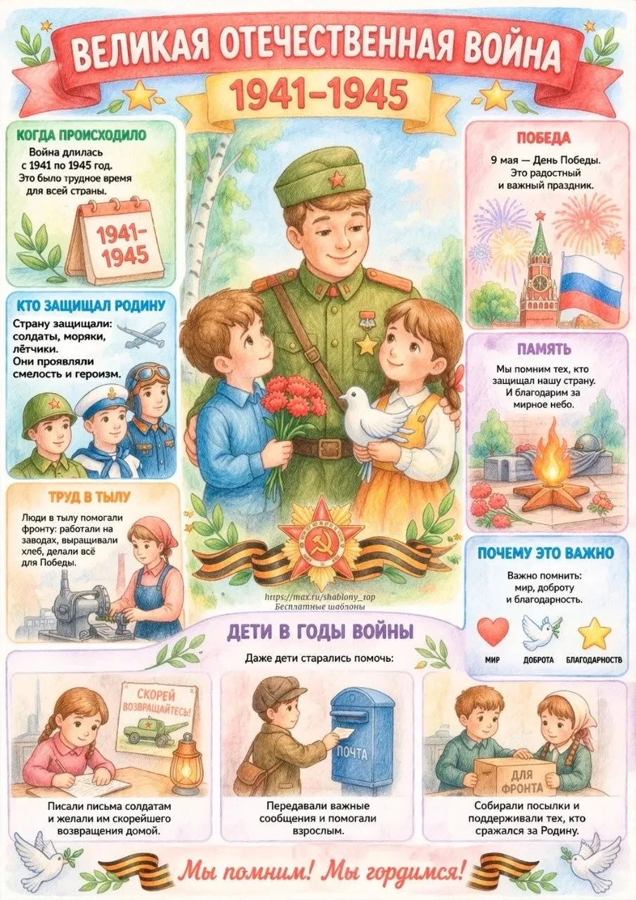 Уважаемые родители! От всей души поздравляем вас с Днём Победы — священным праздником мужества, слав