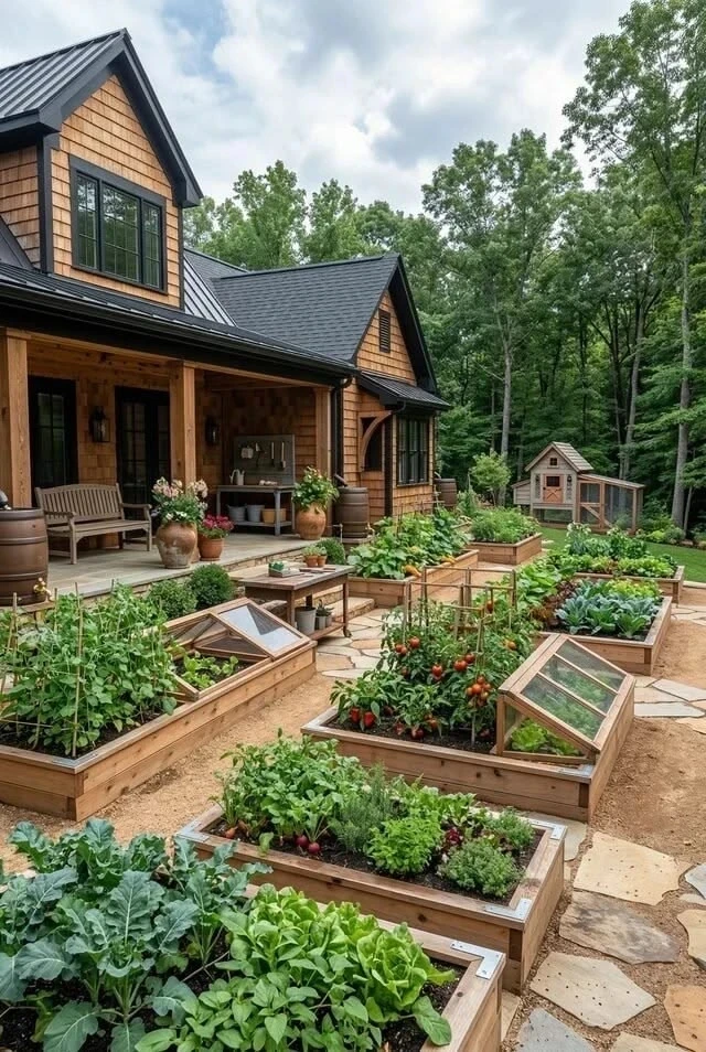 🌱 Грядки из досок 
Чем покрасить на даче ограждения для грядок, чтобы и растениям не навредить и де