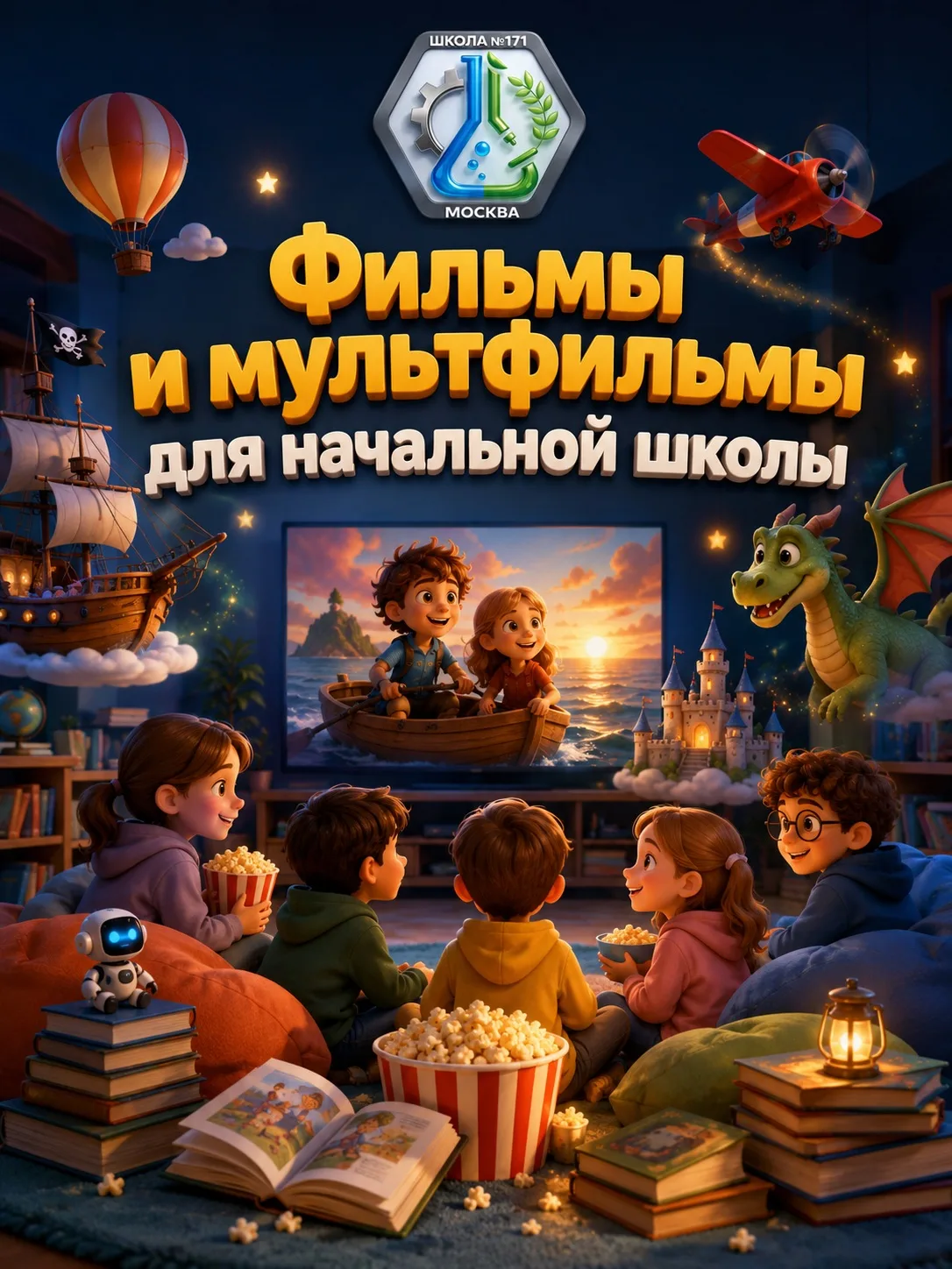 🎥Фильмы и мультфильмы для начальной школы

Лето — идеальное время для уютных киновечеров. А если см