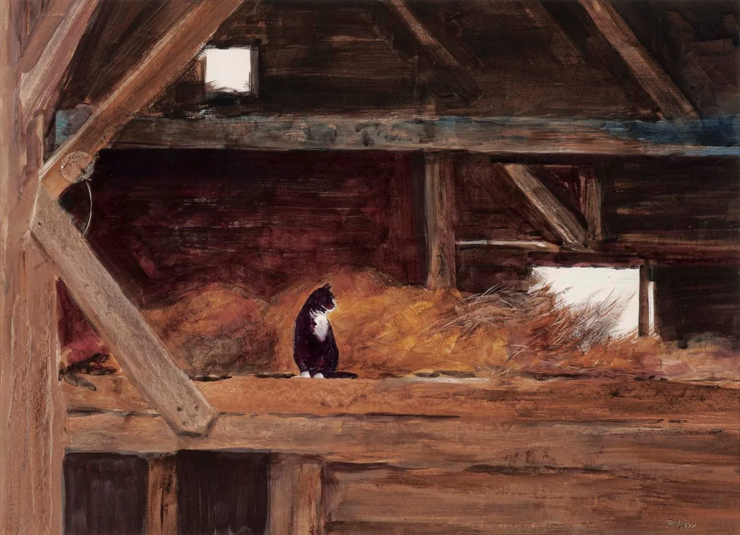 "Амбарный кот" 1983 г.

бумага, акварель

Джон Пелью (Великобритания, 1903 - 1993)

🎨 Нерусский арт