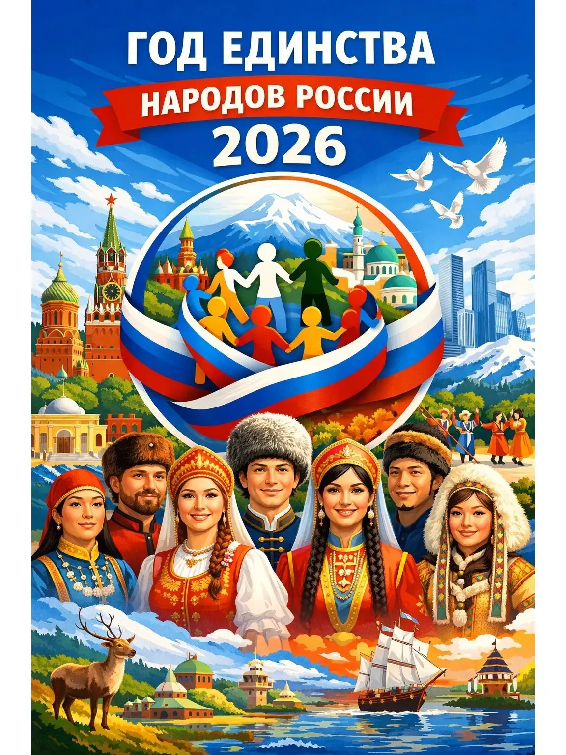 По решению Президента России Владимира Путина 2026 год объявлен Годом единства народов России. Указ 