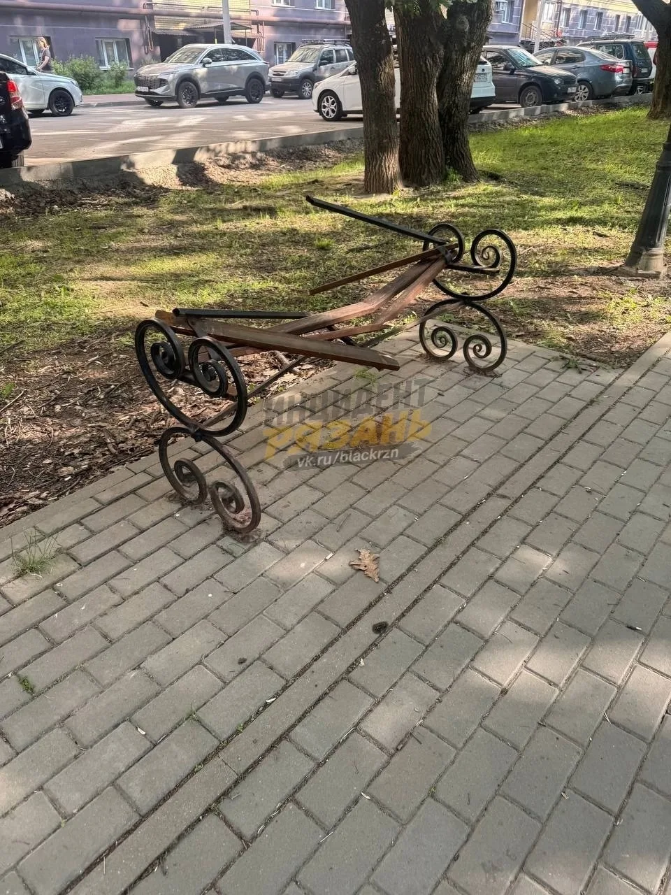 Дубовая роща около Новой Европы вандалы разгромили лавочки....