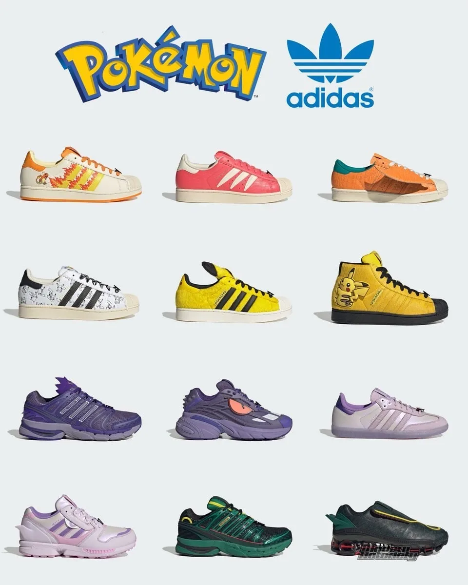 Это что за покемоны.

Это не просто покемоны, а коллекция кроссовок от adidas к 30-летию франшизы. В