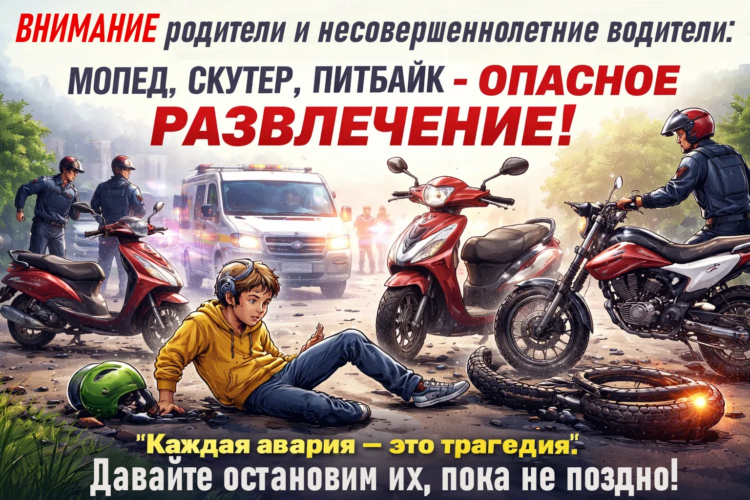Внимание, родители и подростки! Безопасность на дорогах – наш общий приоритет!
⁣
В последнее время у