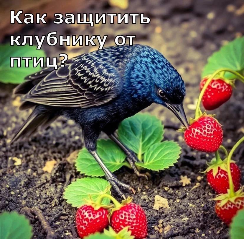 Как защитить клубнику от птиц? 🐦‍⬛

Сладкие ягоды любят не только садоводы. Прожорливые пернатые мо
