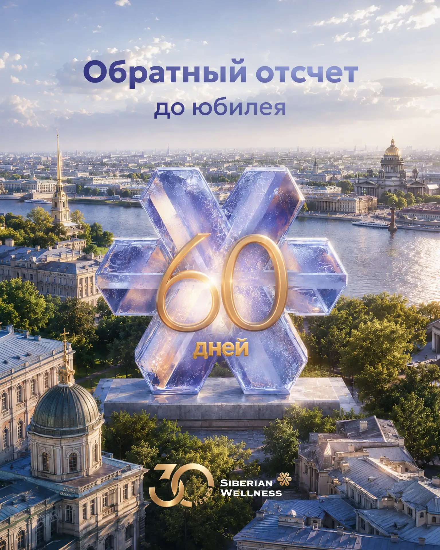 Обратный отсчет начался!

До главного События года — 60 дней 🥳

Каждый день до юбилея Siberian Well