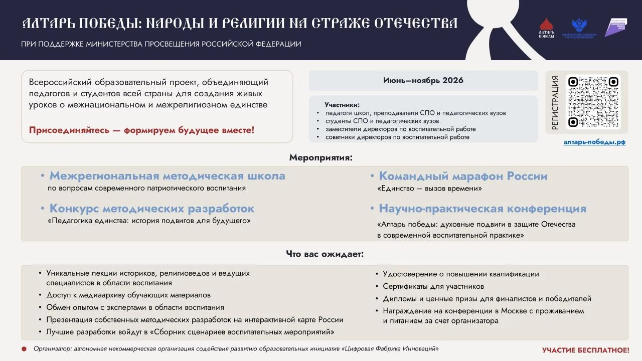 📌АНО СРОИ "Цифровая фабрика инноваций" приглашает принять участие во Всероссийском образовательном 