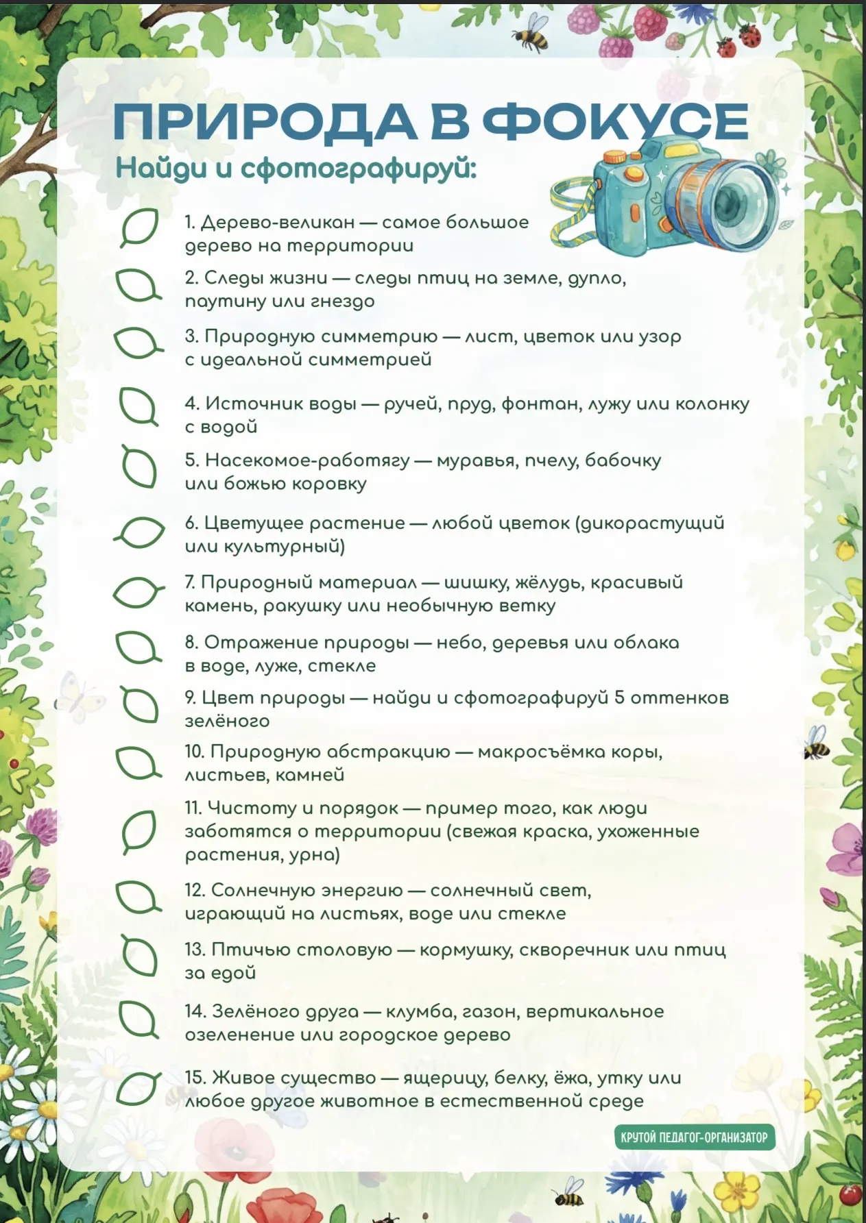 ☘️ Природа в фокусе: как в нашем пришкольным лагере прошёл экологический фото-кросс!

Сегодня на тер