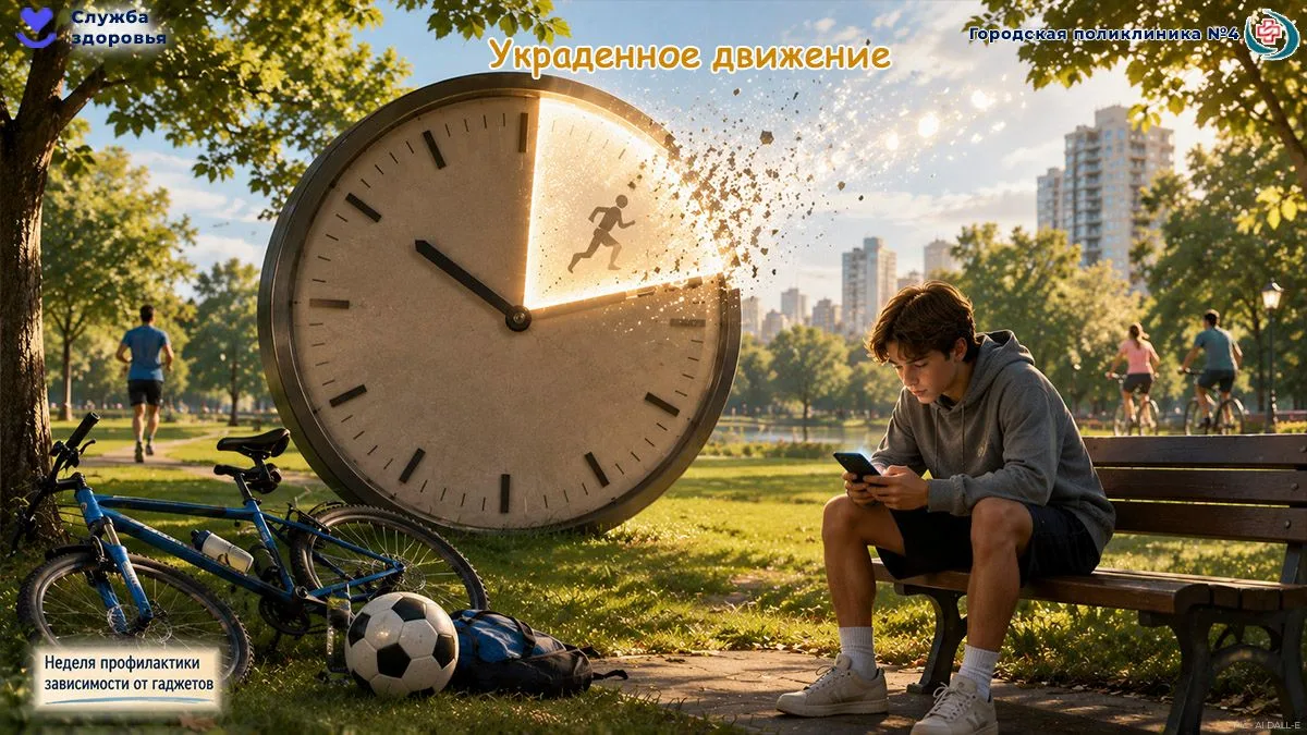 🚶 Наш организм создан для движения.
Но чем больше времени занимает экран, тем меньше его остается д