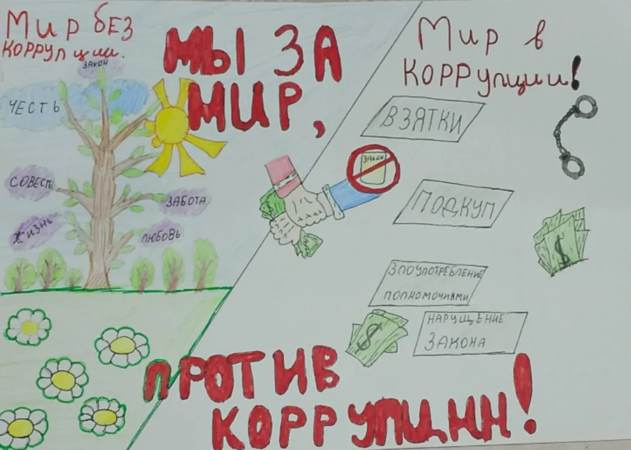 👍ИТОГИ КОНКУРСА РИСУНКОВ

9 декабря отмечался Международный день борьбы с коррупцией, учреждённый Г