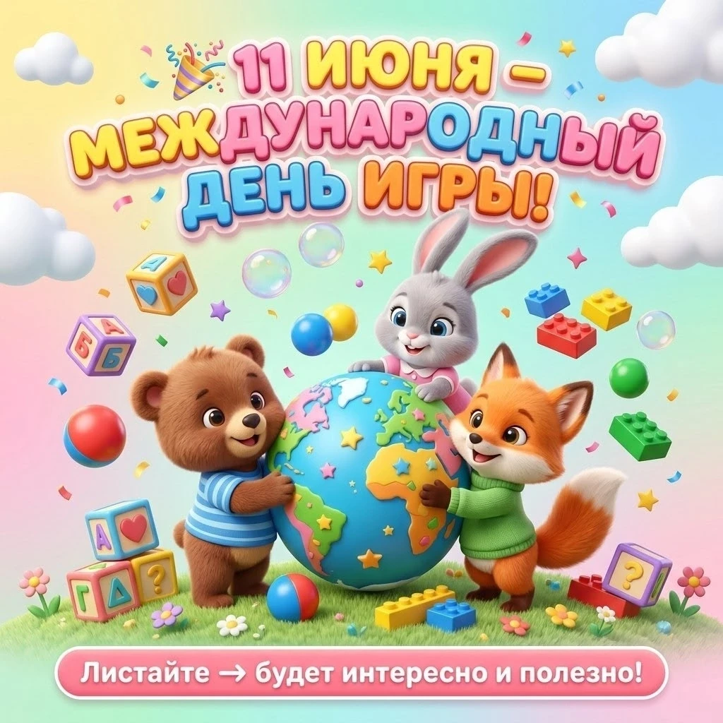 Событие - 11 июня - Международный день игры.

Игра - это не баловство.

Это главный способ ребёнка п