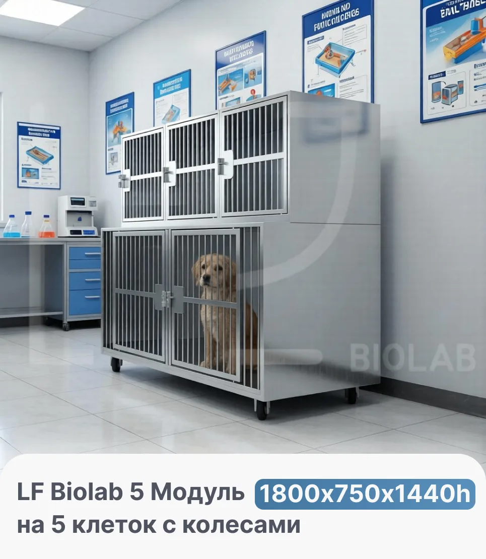 LF Biolab 5 Модуль на 5 клеток — гибкое решение для ветеринарного стационара

Модульная система для 