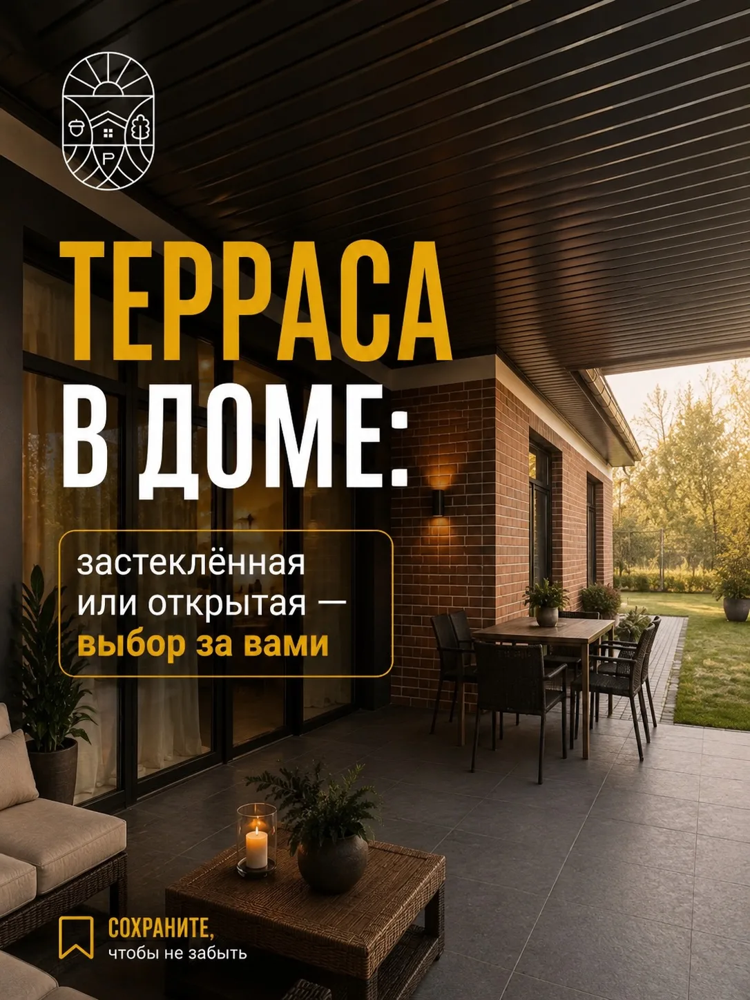 Терраса в доме: застеклённая или открытая — выбор за вами

В коттеджах «Рощинского» это полноценная 