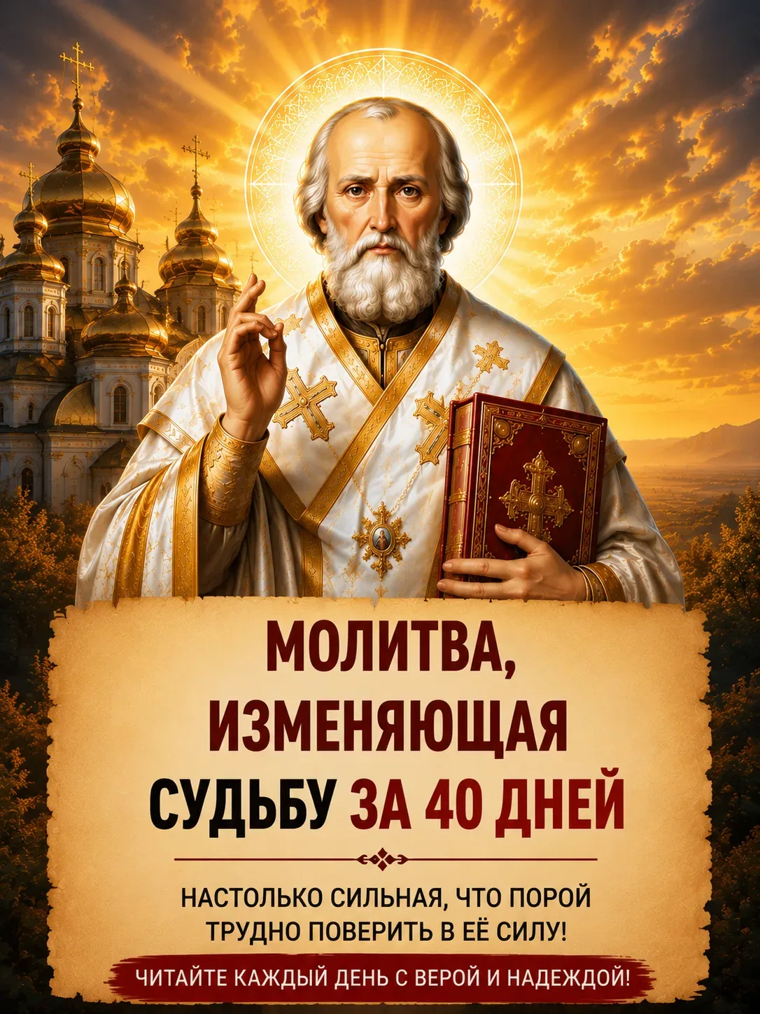 Молитва Николаю Чудотворцу, которую многие читают 40 дней подряд. Говорят, после нее в жизни начинаю