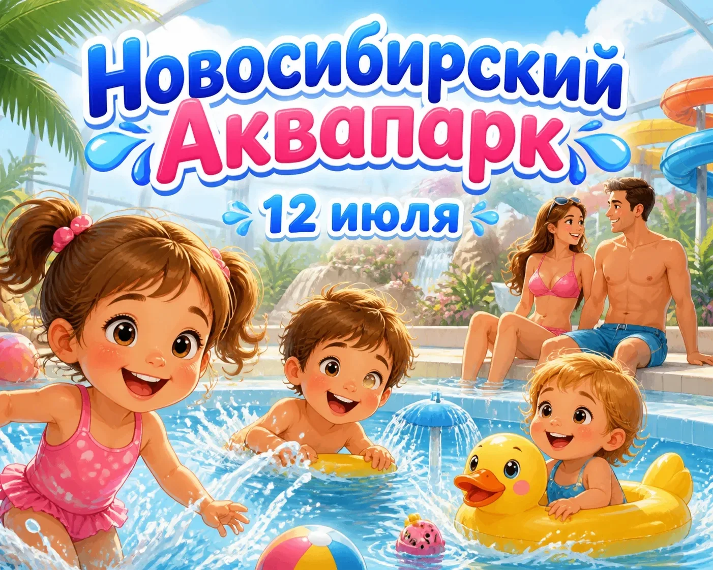 🌊 Жаркий июль — время освежиться в «Аквамире»! 🧊☀️

Лето официально началось! 🌸 Приглашаем вас в 