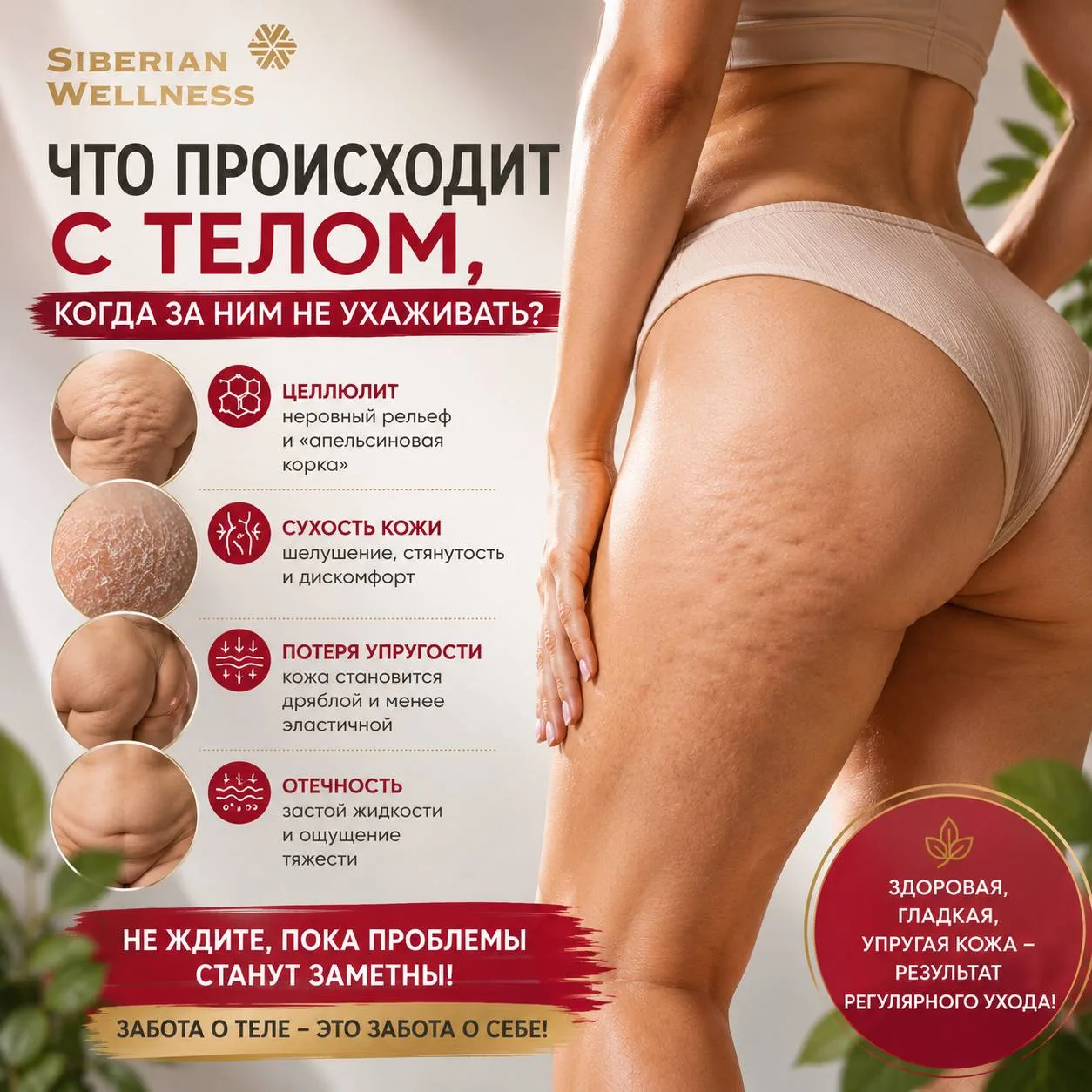😕 Многие женщины сталкиваются с такими особенностями, как сухость кожи, потеря упругости, отечность