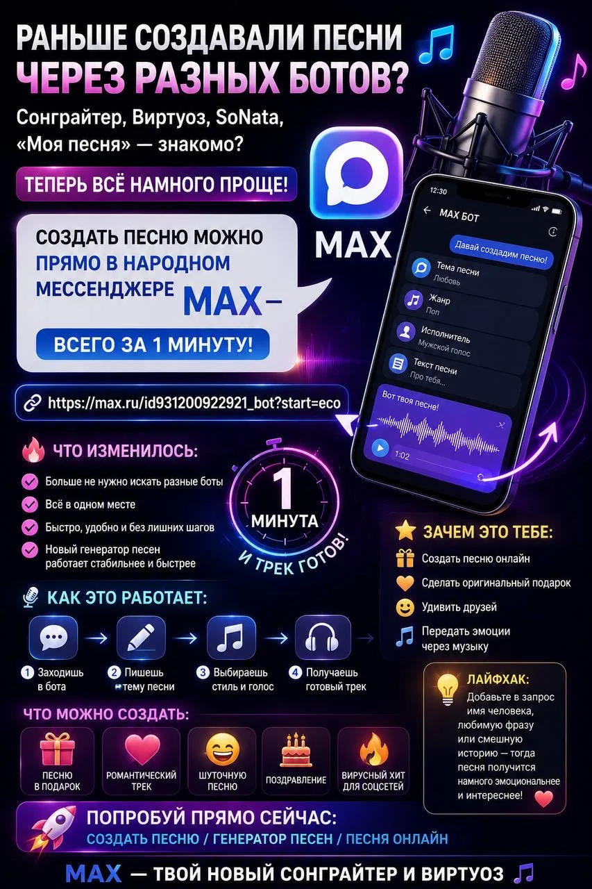 🎶 Раньше создавали песни через разных ботов и генераторы песен?  
Сонграйтер, Виртуоз, Сонгрия, son