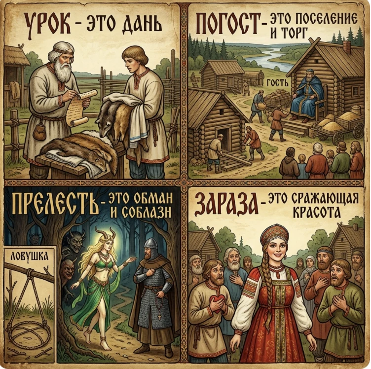 Русские слова, которые на Руси имели совсем иное значение: 

УРОК
Если сейчас слово «урок» бременем 