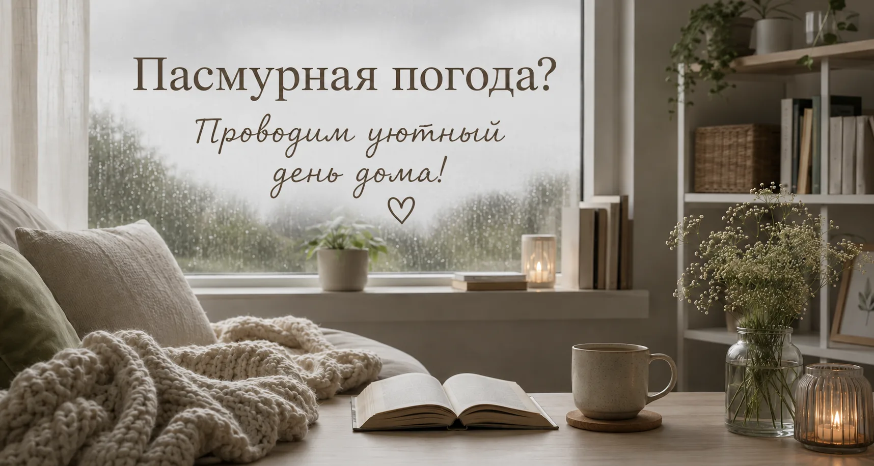 Пасмурные дни 🌥

🏠 На календаре лето, но погода испортилась, поэтому выходить на улицу совсем не х