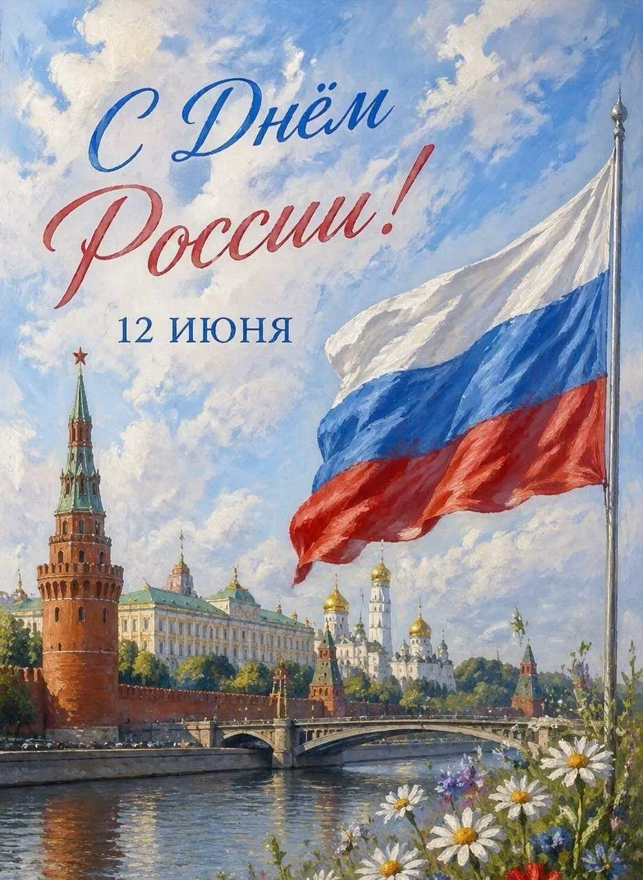 С Днём России! 🗻☀️ 

Гордимся нашей страной,её природой, людьми и традициями. 

Счастья всем и мирн