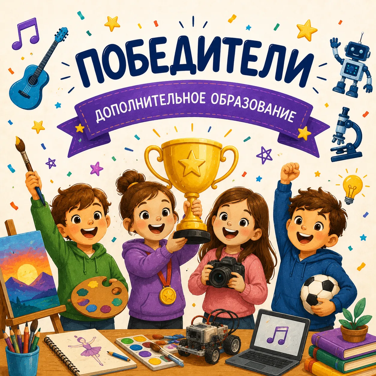 🏆 В номинации «Кто бы мог подумать — а ИИ теперь в образовании!» места распределились:
 
🥇 1 место