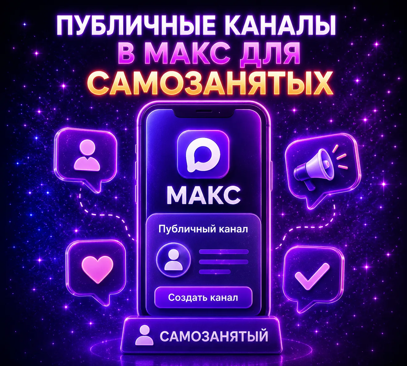 Теперь самозанятые могут создавать публичные каналы в MAX. Напомню, что раньше эта возможность была 