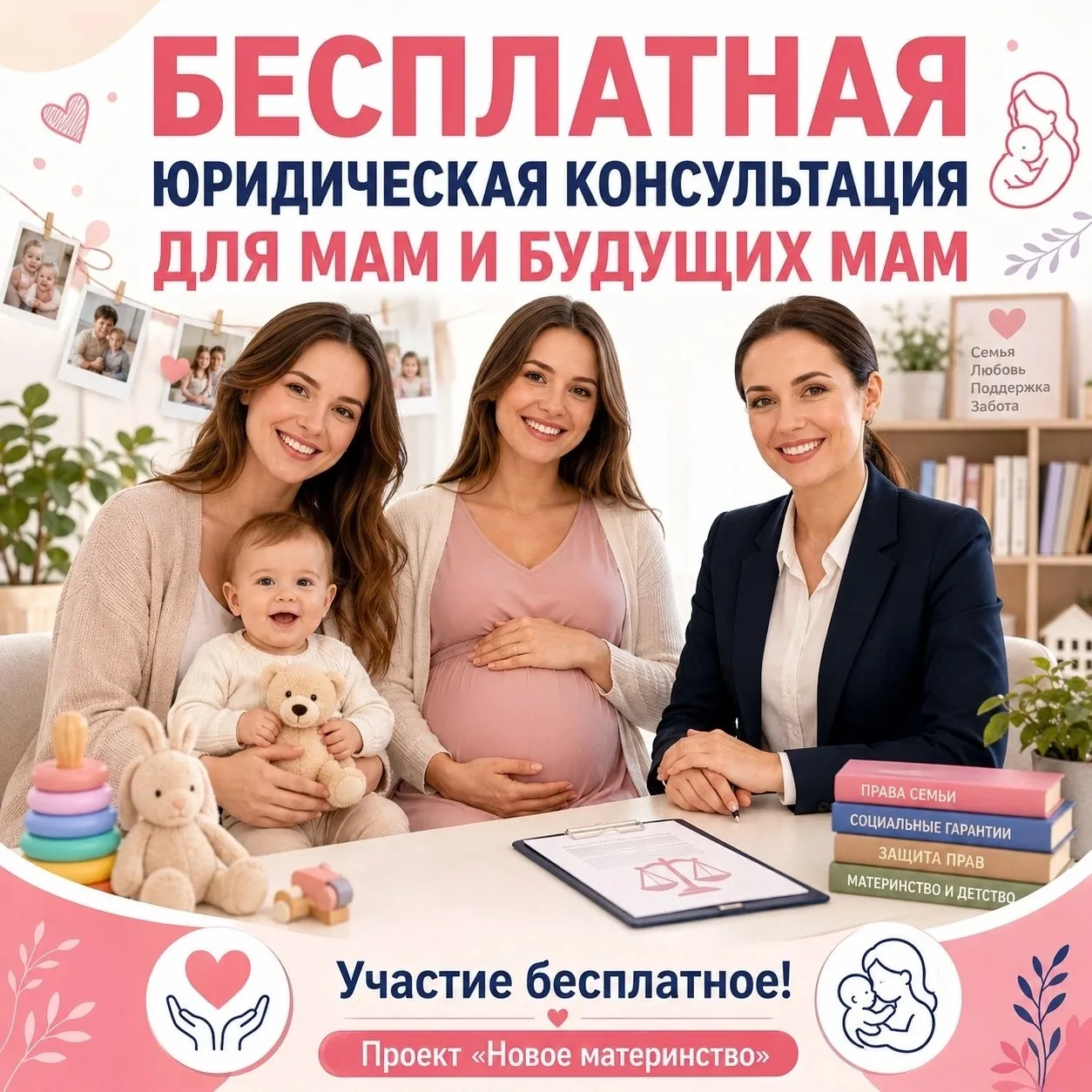 Приглашаем будущих и молодых мамочек на бесплатную юридическую консультацию, где раскроем секреты го