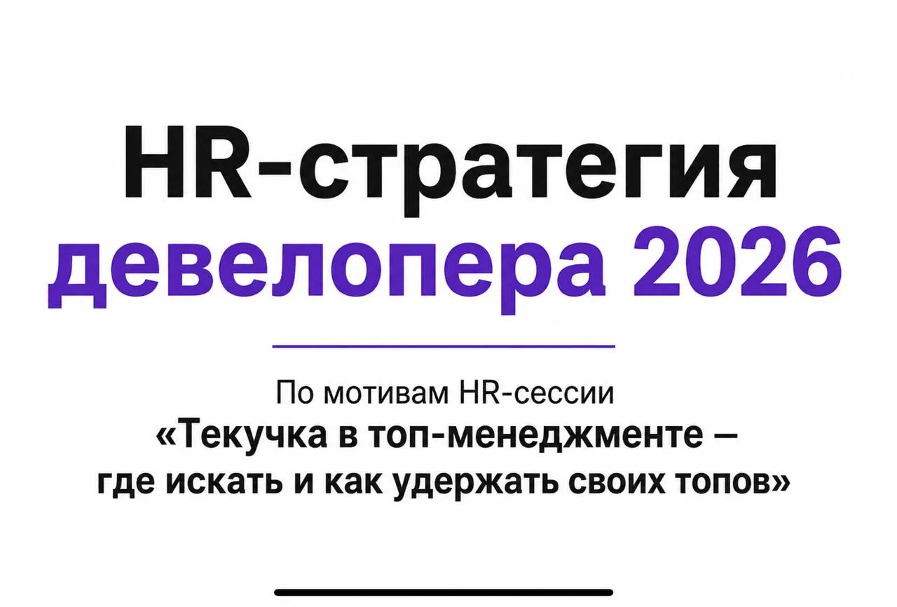 HR-стратегия девелопера на 2026 год

Это часть №2. Часть №1 тут.

По мотивам HR-сессии «Текучка в то
