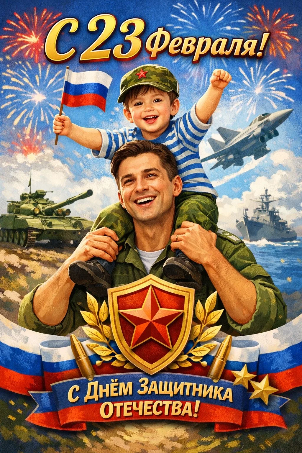 🇷🇺 С Днём защитника Отечества!🇷🇺

Поздравляем всех мужчин — пап, дедушек, братьев — с 23 февраля