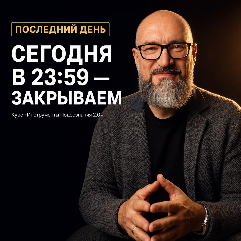 ☯️ Сегодня последний день.

В 23:59 МСК закрывается возможность вступить на курс «Инструменты Подсоз