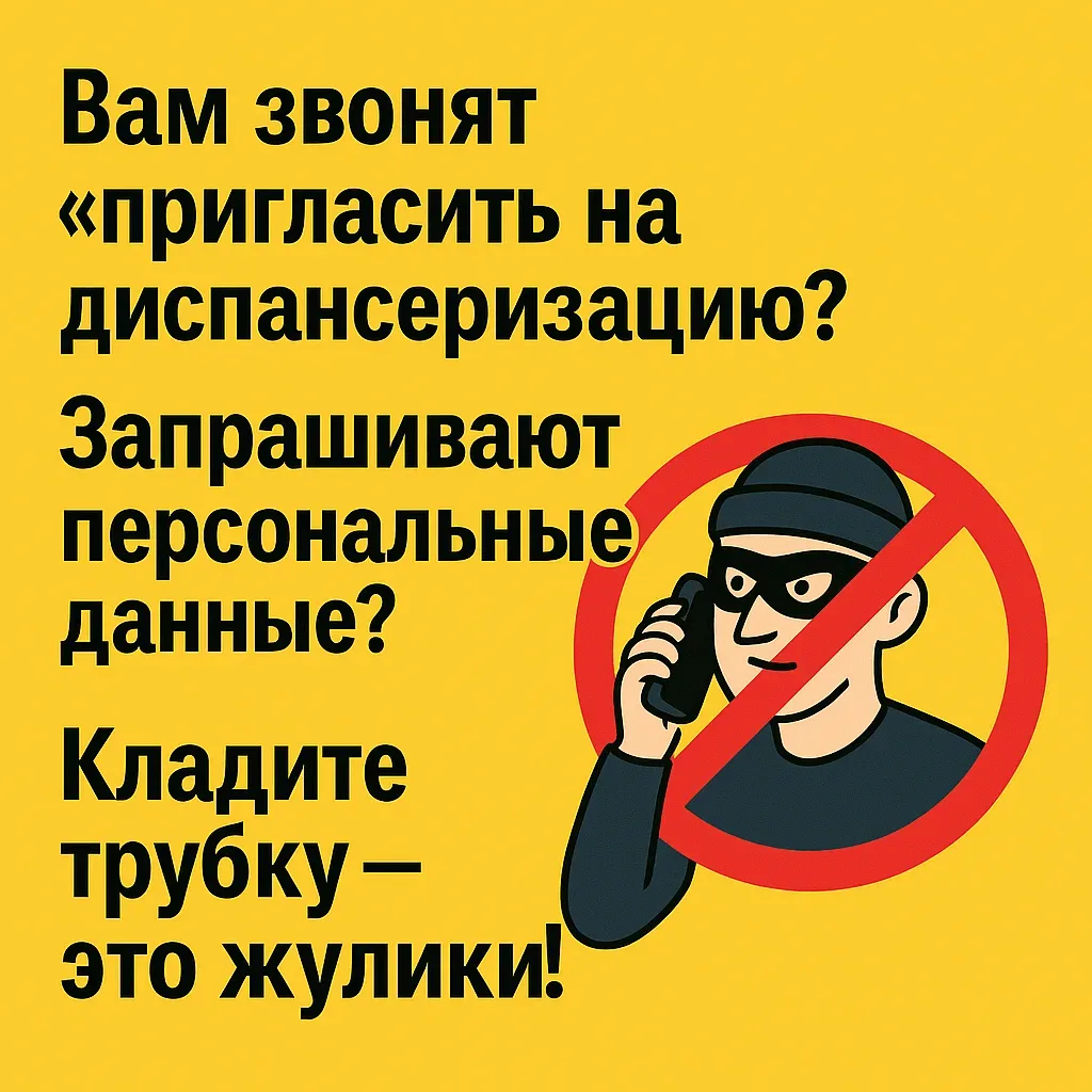 Уважаемые пациенты! Еще раз напоминаем, что звонки со стороны поликлиники возможны, однако мы не зап