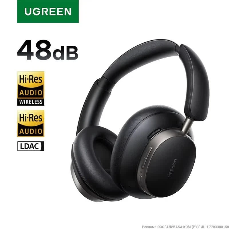 UGREEN Studio Pro — полноразмерные беспроводные наушники с Bluetooth 6.0, поддержкой LDAC и автономн