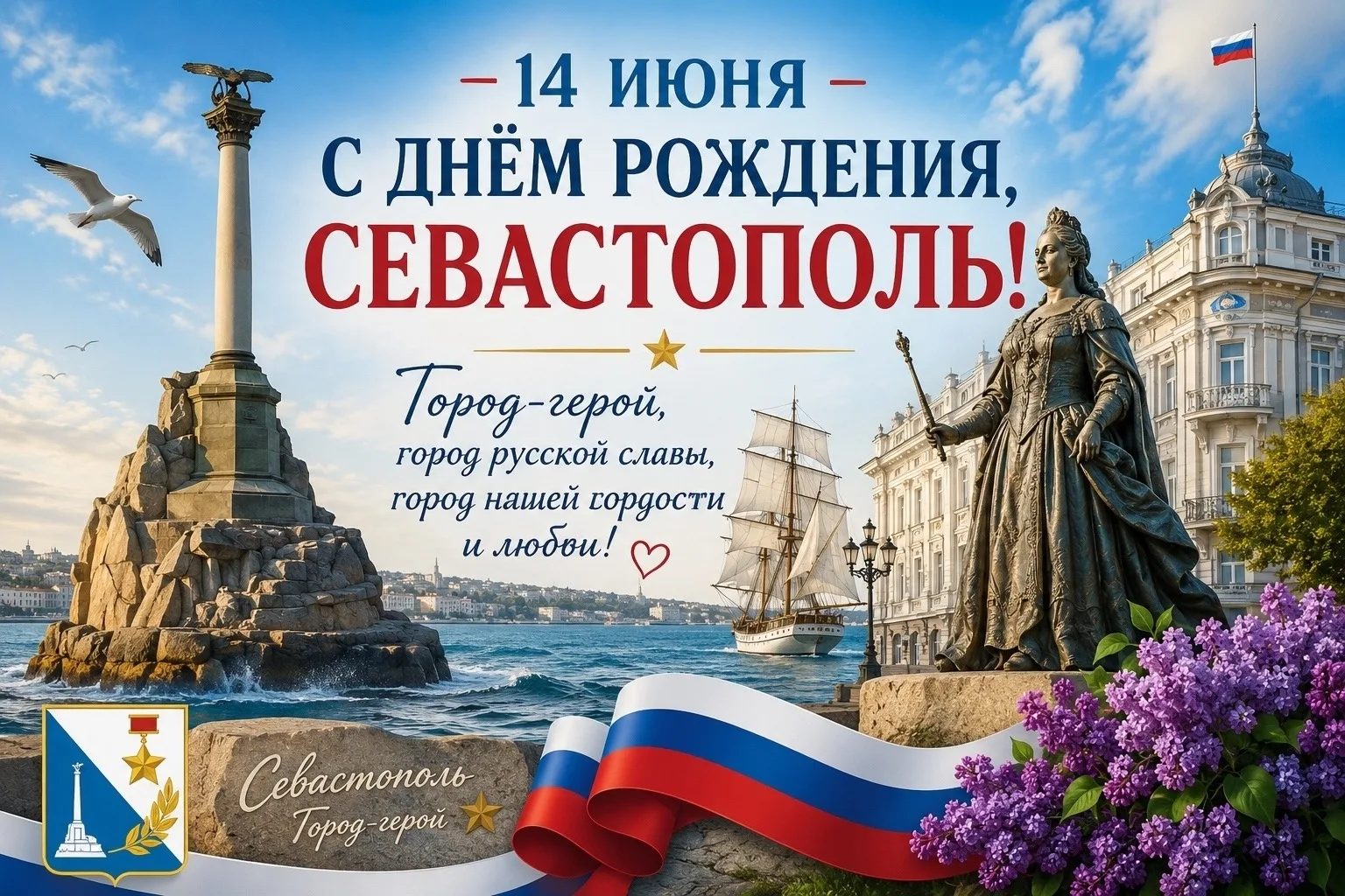 Севастополь, я горжусь тобой! Севастополь - город мой родной,
Город моря, кораблей, военной славы.
Т