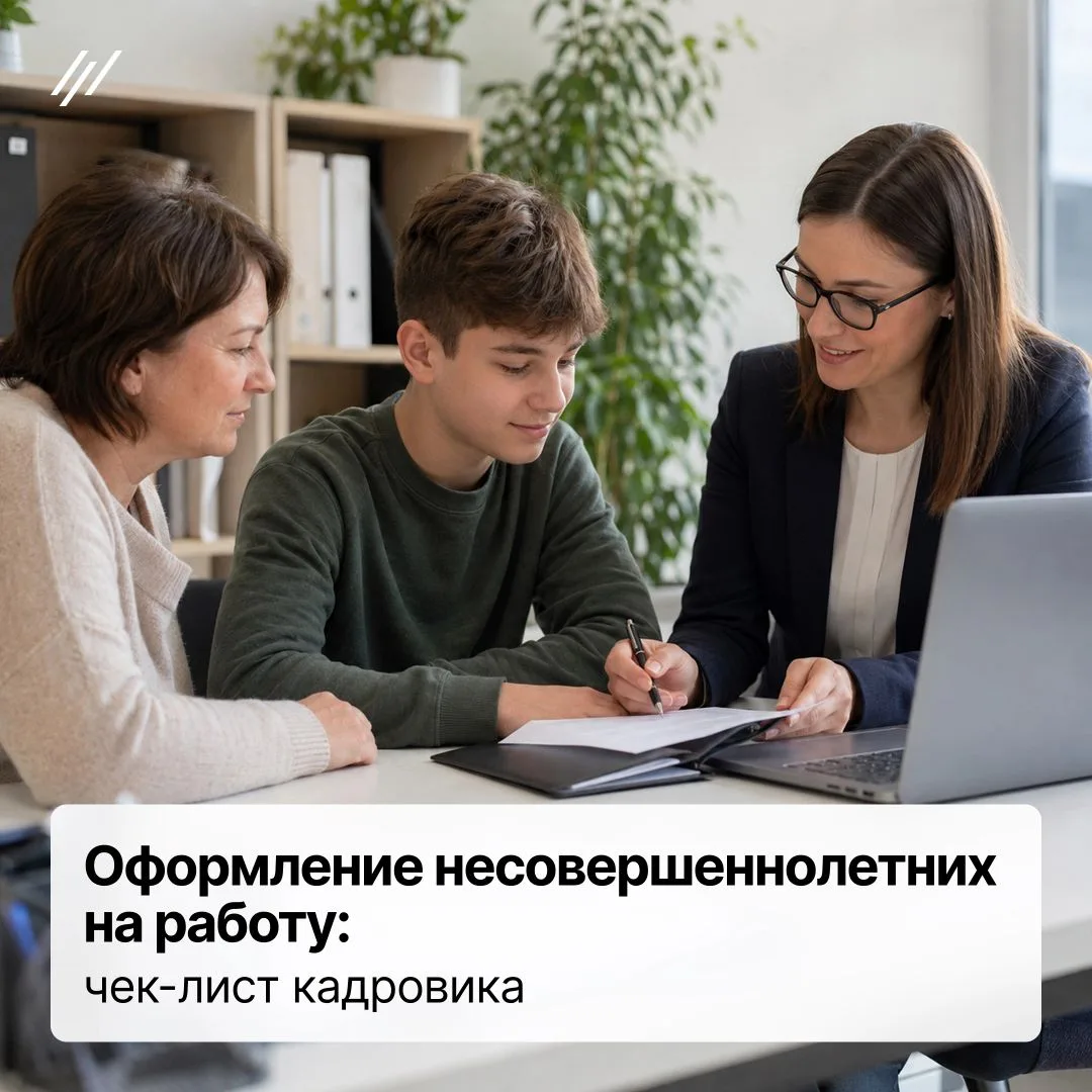 🚀Оформление несовершеннолетних на работу: чек-лист кадровика 
 
⚡Подростковая занятость за последни