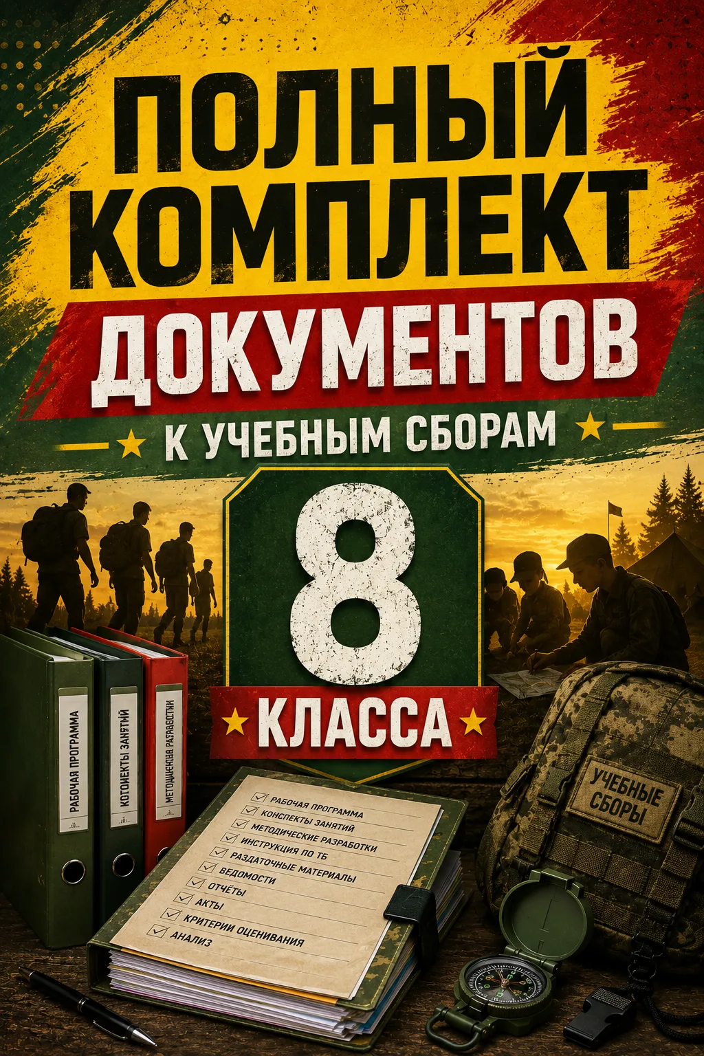🔥 Теперь ПОЛНЫЙ ПАКЕТ документации и для учебных сборов 8 КЛАССА!

Коллеги, после подготовки докуме